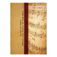 Music School or Performing Arts Academy Graduation Custom Invite