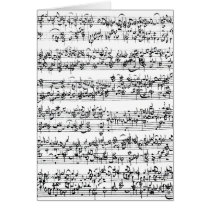 Music Score of Johann Sebastian Bach Cards