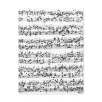 Music Score of Johann Sebastian Bach Postcard