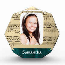 Music sheet photo template award
