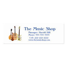 Music Shop/Guitar Teacher Business Cards