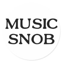 Music Snob Round Stickers