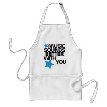 Music Sounds Better With You aprons by Risis_ Music Sounds Better With You aprons
