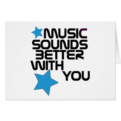Music Sounds Better With You cards