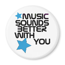 Music Sounds Better With You magnets by Risis_ Music Sounds Better With You magnets