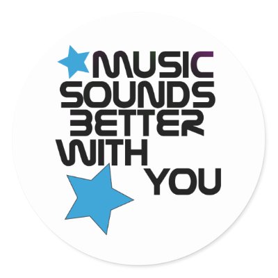 Music Sounds Better With You stickers