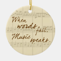 Music Speaks Christmas Tree Ornament