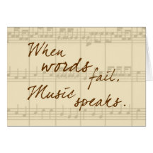 Music Speaks Greeting Card