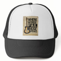 music speaks mesh hats