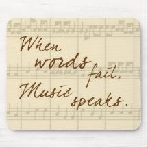 Music Speaks Mouse Pad
