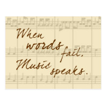 Music Speaks Postcard