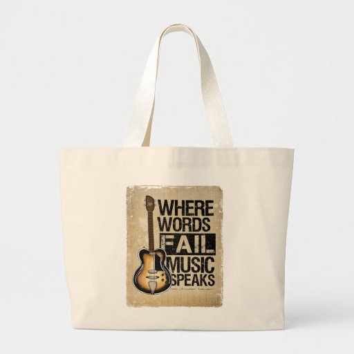 music speaks tote bags