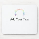 Music Staff Semi-Circle Rainbow on White Mousepad