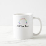 Music Staff Semi-Circle Rainbow on White Coffee Mug