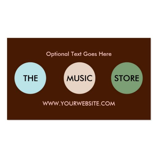 Music Store Business Card (back side)