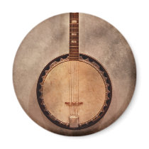 Music - String - Banjo Refrigerator Magnet