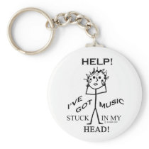 Music Stuck in My Head Keychains