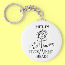 Music Stuck in My Head keychains