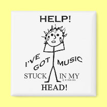 Music Stuck in My Head magnets