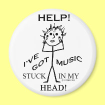 Music Stuck in My Head magnets