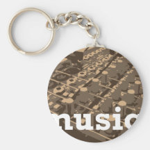 Music Studio Mixer Keychain