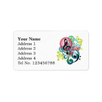 Music Swirl Address labels (M) labels