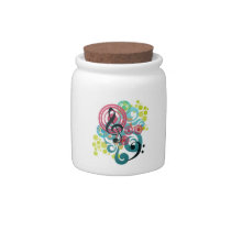 Music Swirl candy jar candy jars
