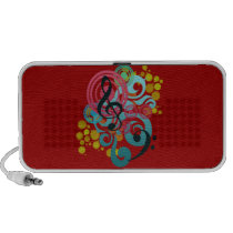 Music Swirl Custom Portable Doodle Speaker speakers