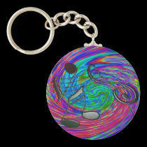 Music Swirl Keychain keychains