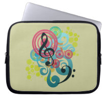 Music Swirl laptop sleeve laptop sleeves