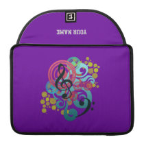 Music Swirl Macbook Pro sleeve (purple) macbook sleeves