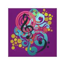 Music Swirl (purple) canvas print canvas prints