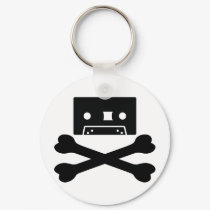 music tape bones keychains