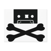 music tape bones postcards by Tomaniac music tape bones postcards