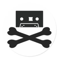 music tape bones stickers