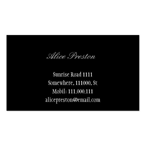 Music Teacher - Business Card (back side)