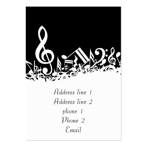 Music Teacher  Business Card Template (back side)