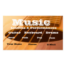 Music teacher / performer business card templates