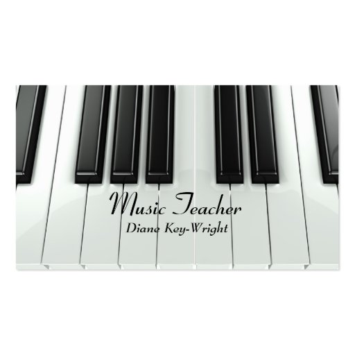 Music Teacher Piano Lessons Business Card