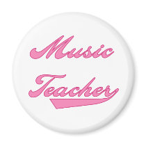 Music Teacher Pink magnets by school_teacher Music Teacher Pink magnets