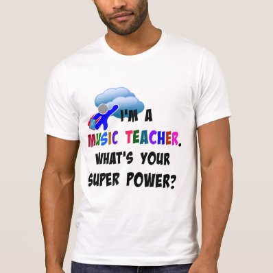 Music Teacher Superhero Tee Shirt