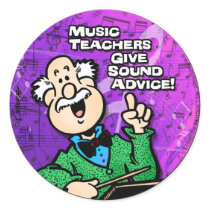 Music Teachers Round Sticker