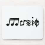 Music Text Design Mousepads