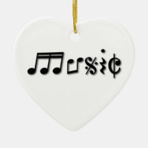 Music Text Design Ornaments