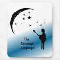 Music The Universal Language - Blue Tint mousepads by kahmier Music The Universal Language - Blue Tint mousepads