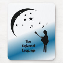 Music The Universal Language - Blue Tint mousepads by kahmier Music The Universal Language - Blue Tint mousepads