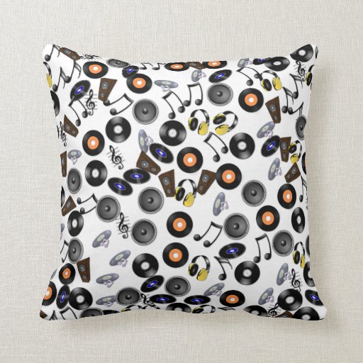 Music Theme Throw Pillow Zazzle