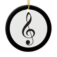 Music Treble Clef Keepsake Musician Gift Ornament