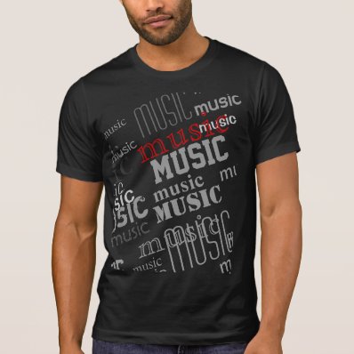 music typography pattern t shirt