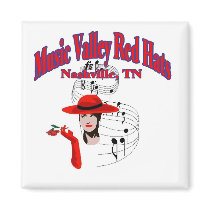 Music Valley Red Hats magnets by ladygadabout Music Valley Red Hats magnets